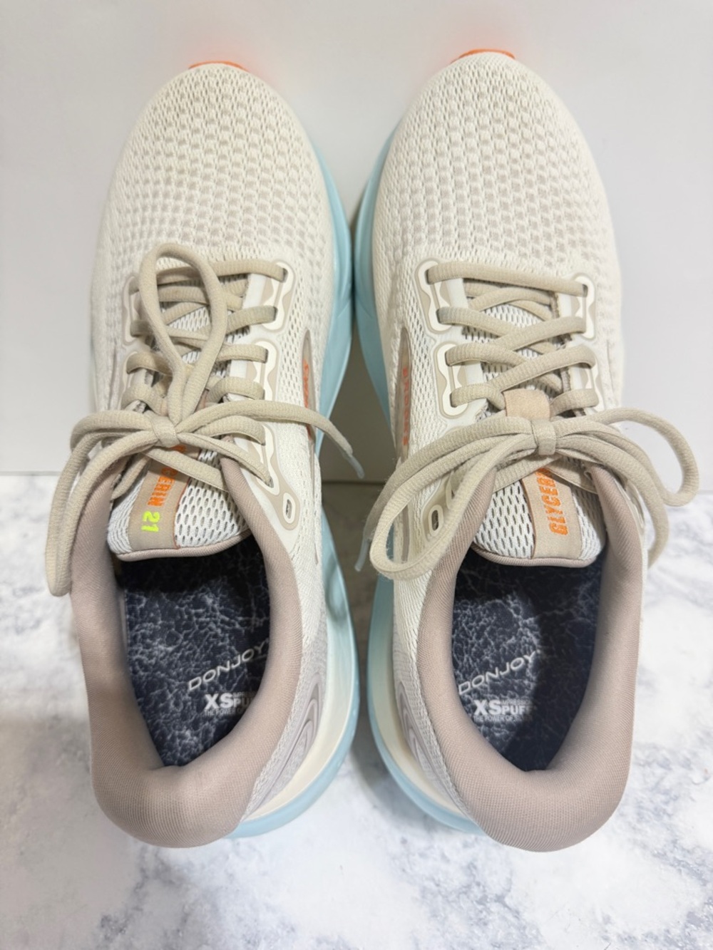 Brooks Glycerin 21 Road-Running Shoes Women's gray aqua coconut size 11 - Picture 11 of 13